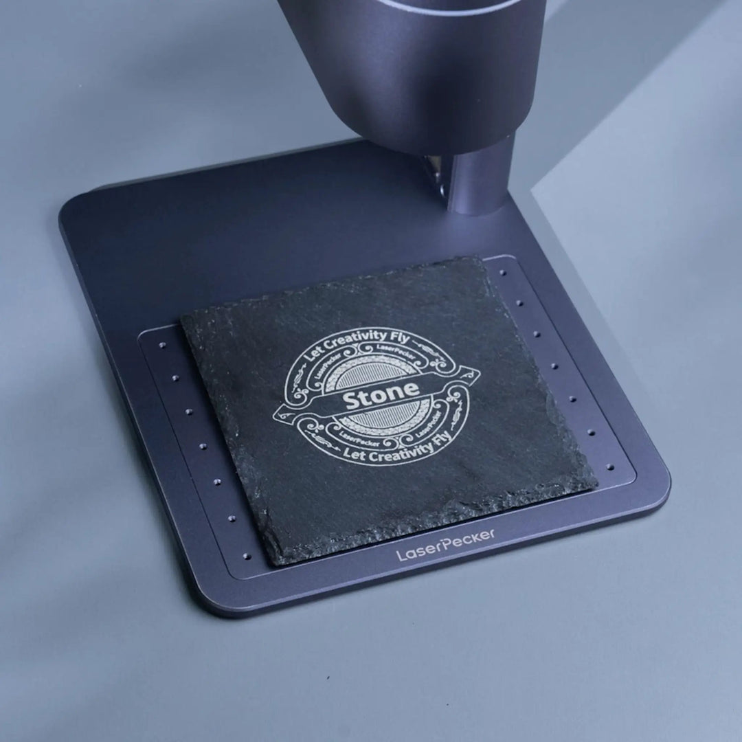 Stone Slate Coasters Square Black (6pcs / 24pcs) by LaserPecker