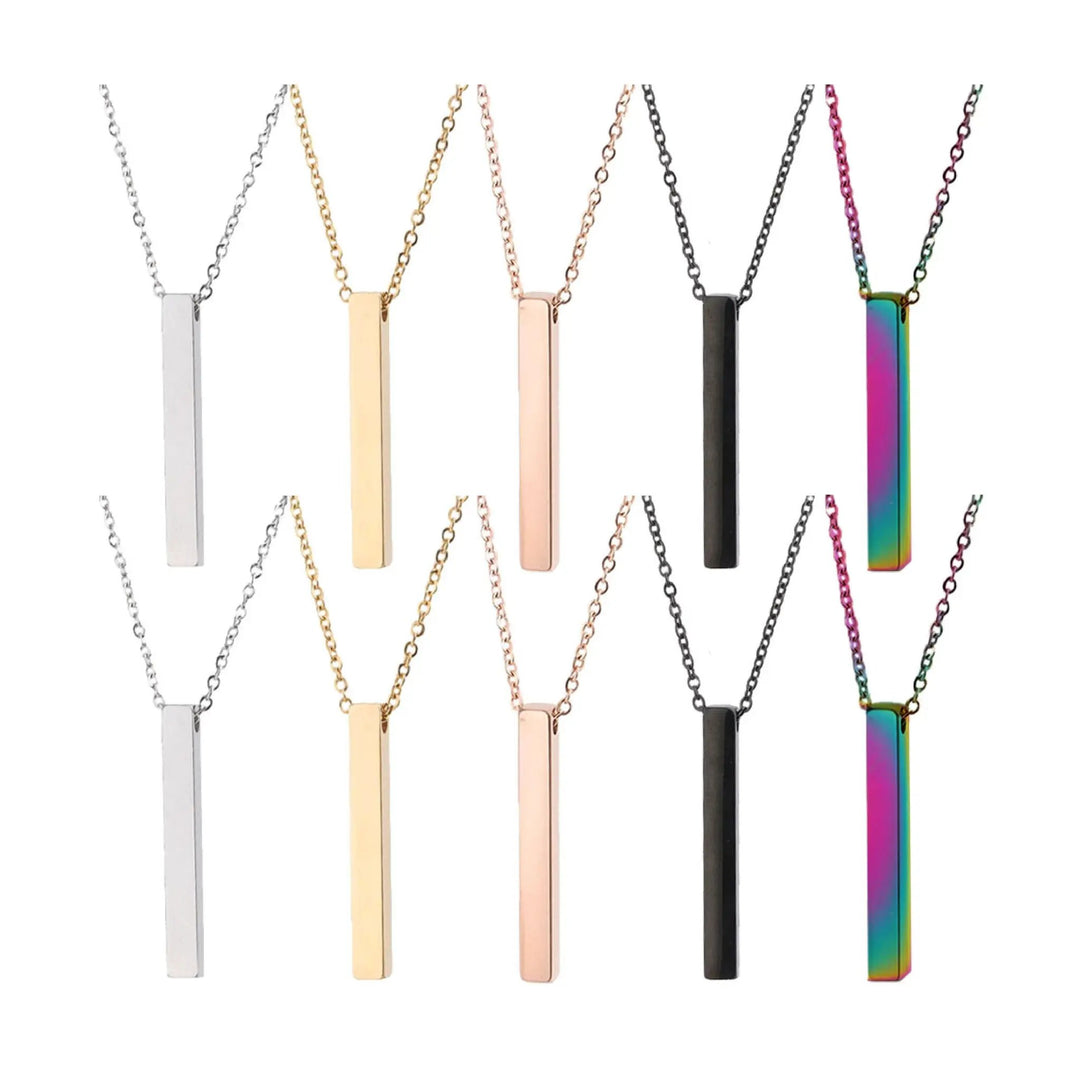 Stainless Steel Vertical Bar Necklace (10pcs) by LaserPecker