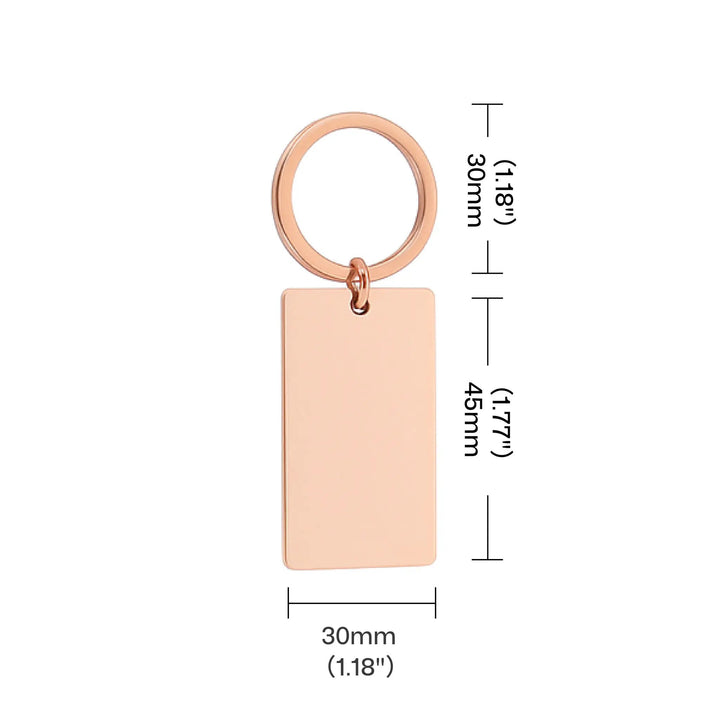 Stainless Steel Rectangular Keychain (10pcs) by LaserPecker