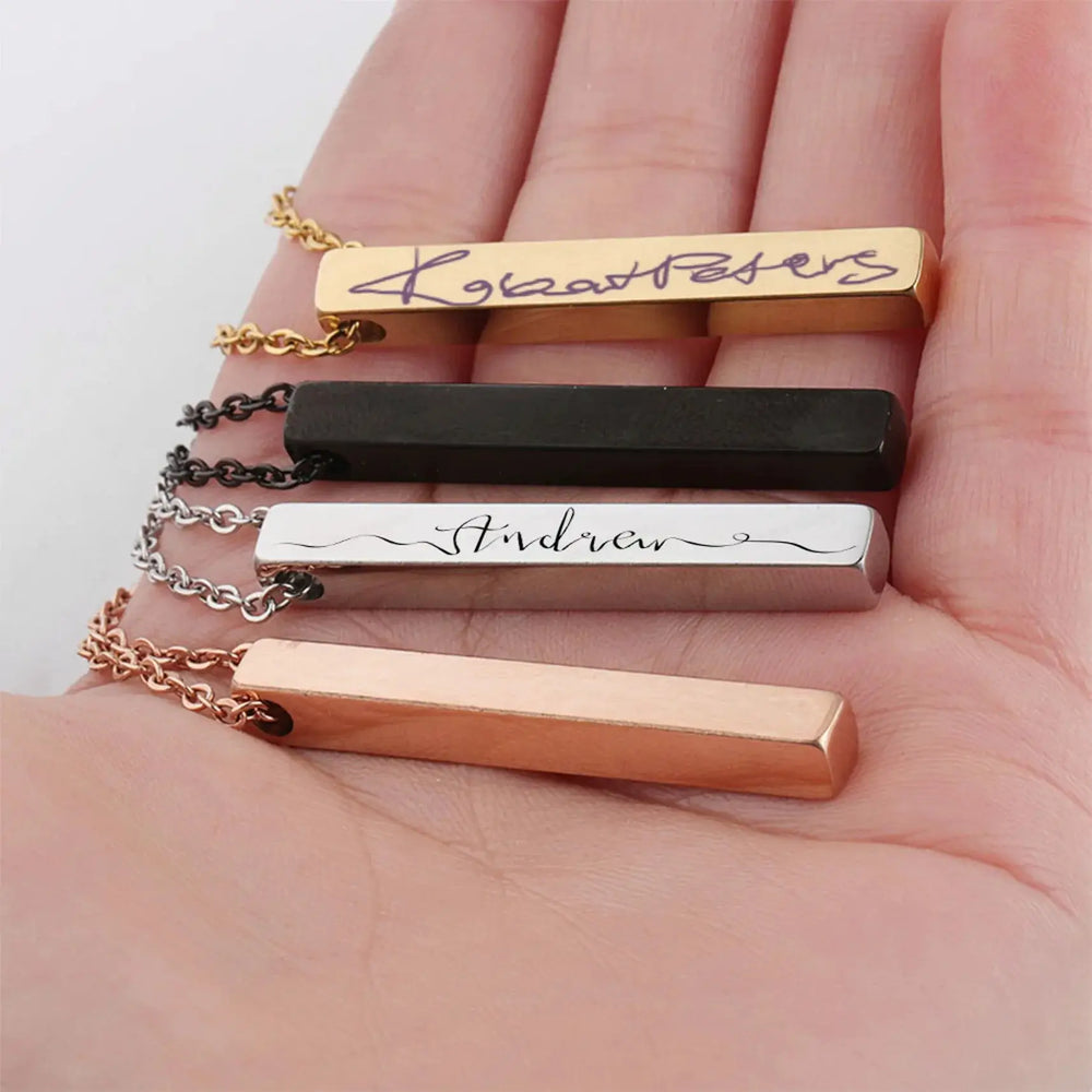 Stainless Steel Vertical Bar Necklace (10pcs) by LaserPecker