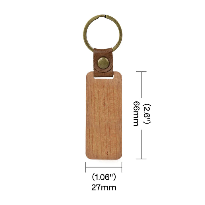 Blank Rectangular Walnut Keychain (10pcs / 20pcs) by LaserPecker