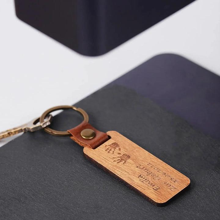 Blank Rectangular Walnut Keychain (10pcs / 20pcs) by LaserPecker