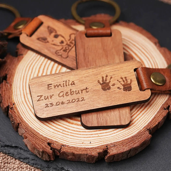 Blank Rectangular Walnut Keychain (10pcs / 20pcs) by LaserPecker