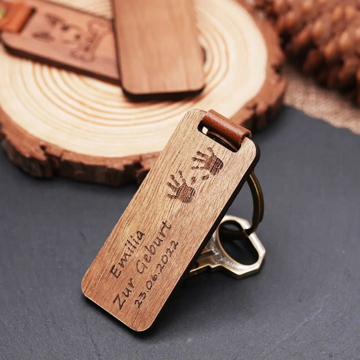 Blank Rectangular Walnut Keychain (10pcs / 20pcs) by LaserPecker