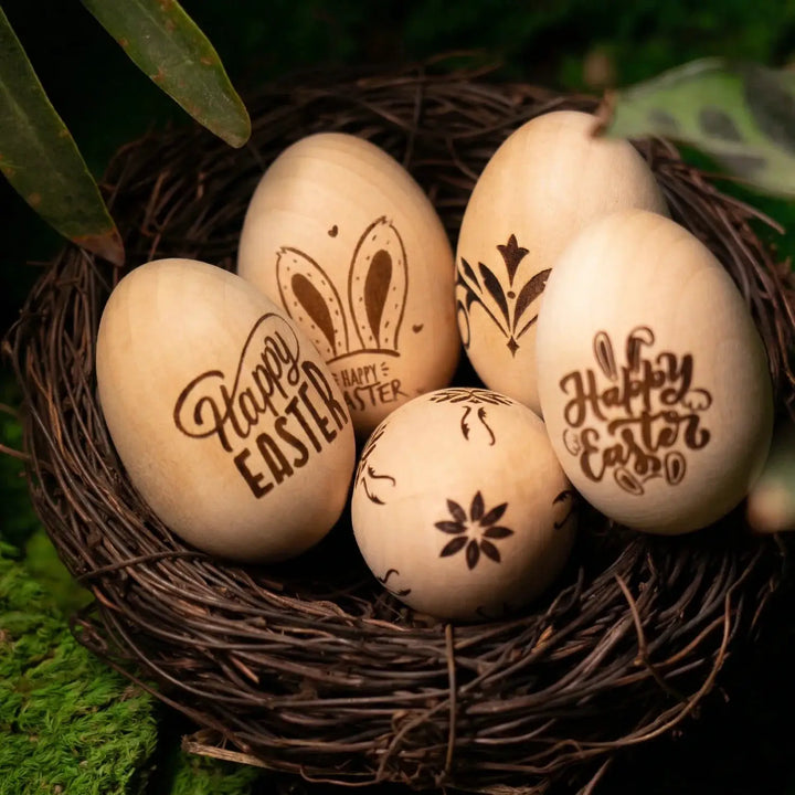 Wooden Easter Eggs (6pcs) by LaserPecker