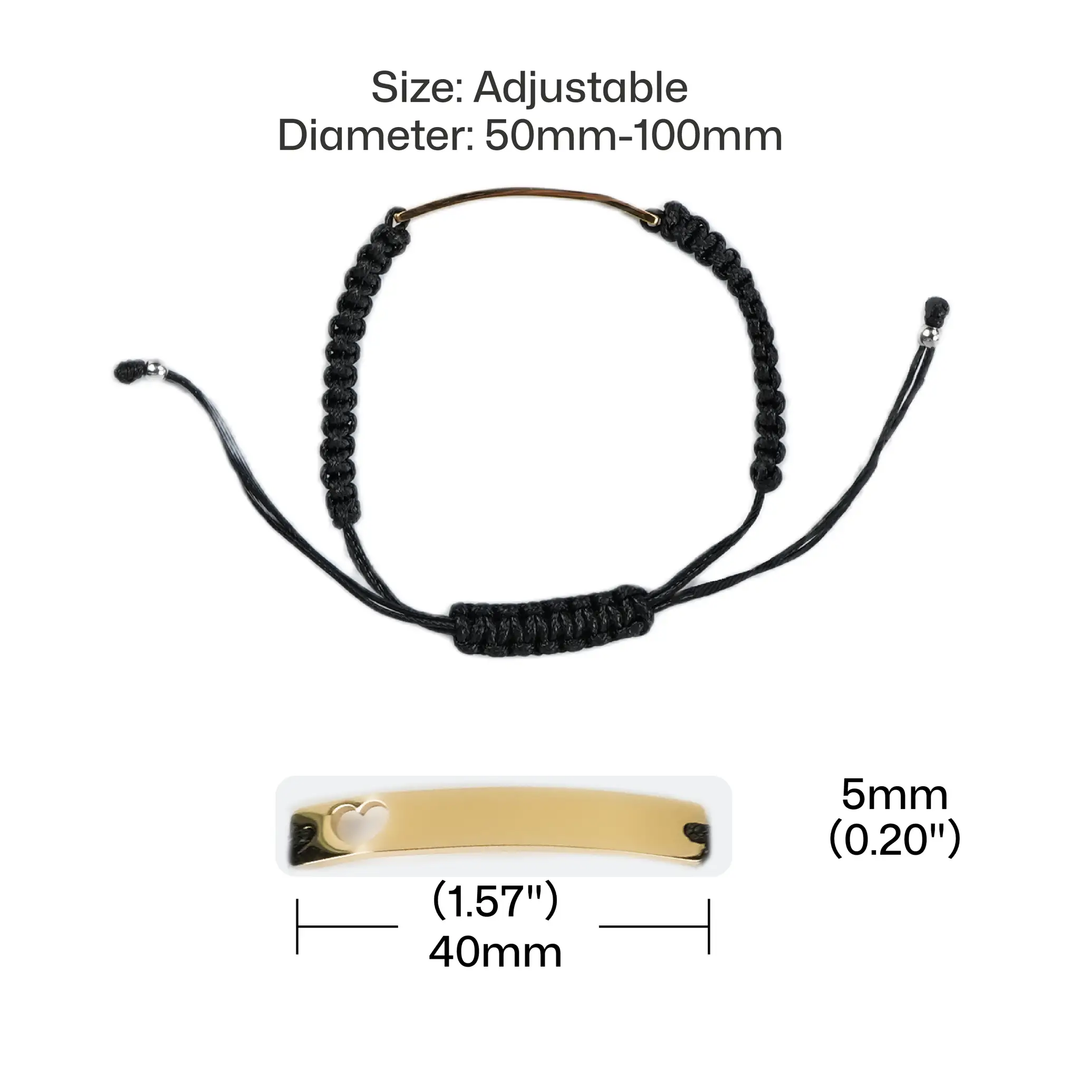 Braided Stainless Steel Bracelet (8pcs) by LaserPecker