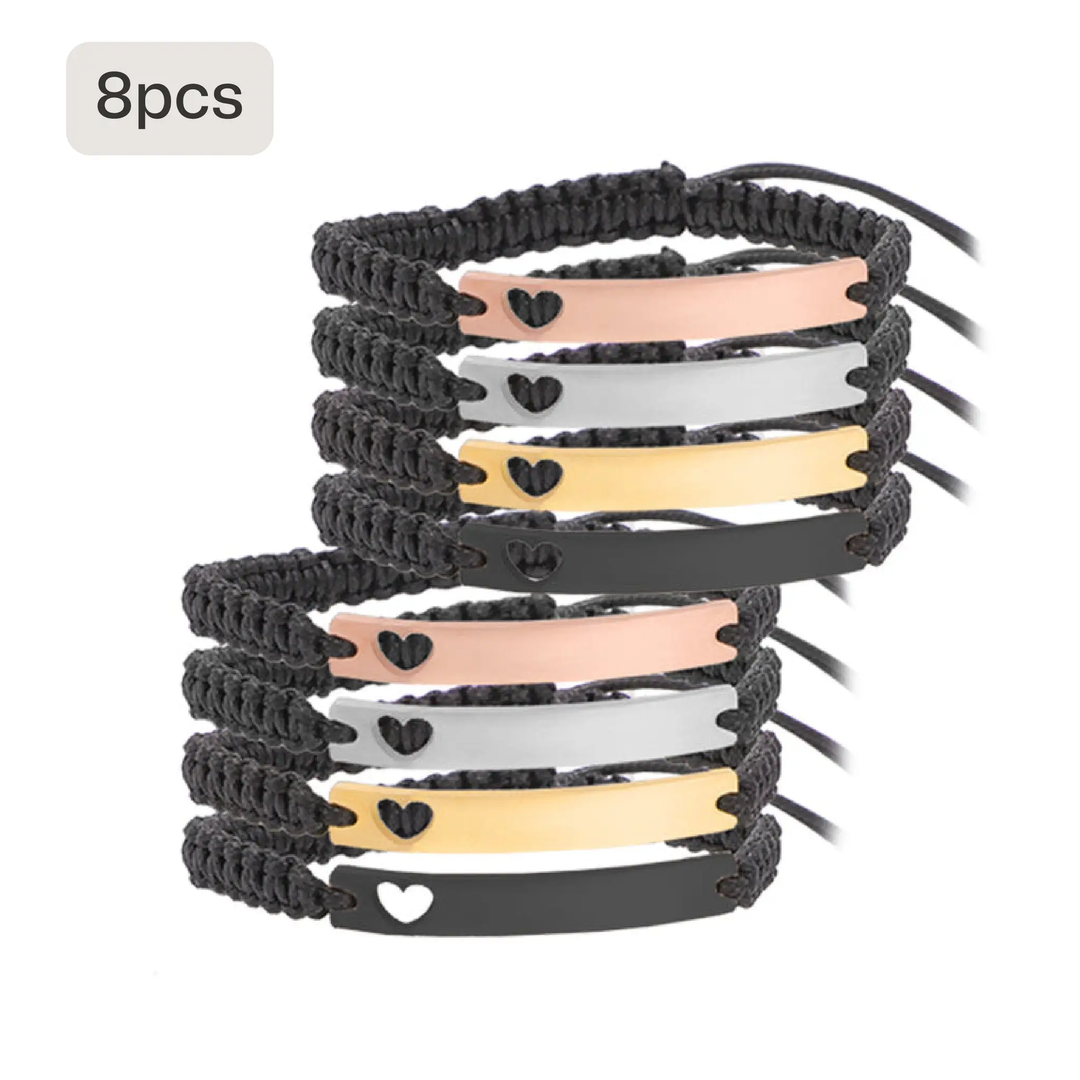 Braided Stainless Steel Bracelet (8pcs) by LaserPecker