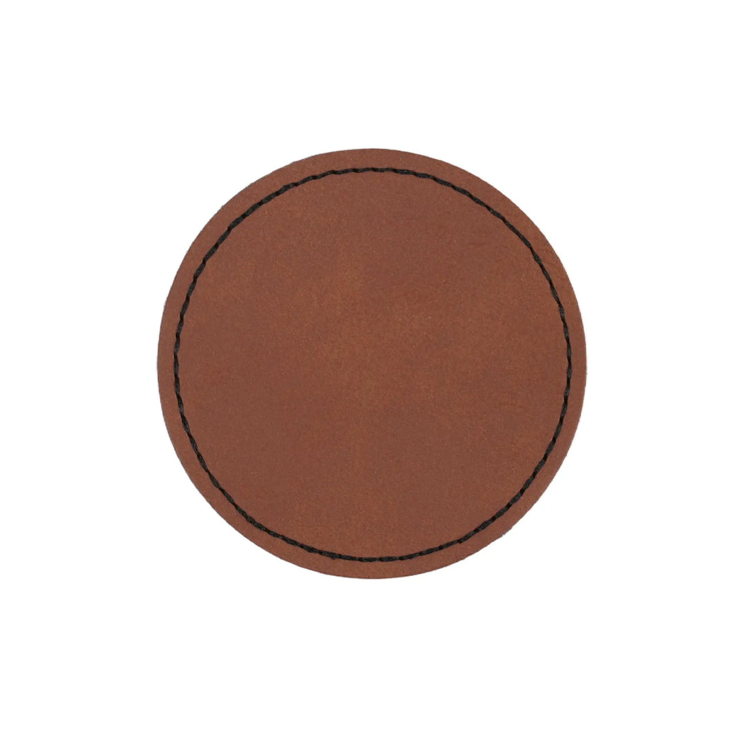 Blank Circular PU Leather Labels / Tags (30pcs) by LaserPecker