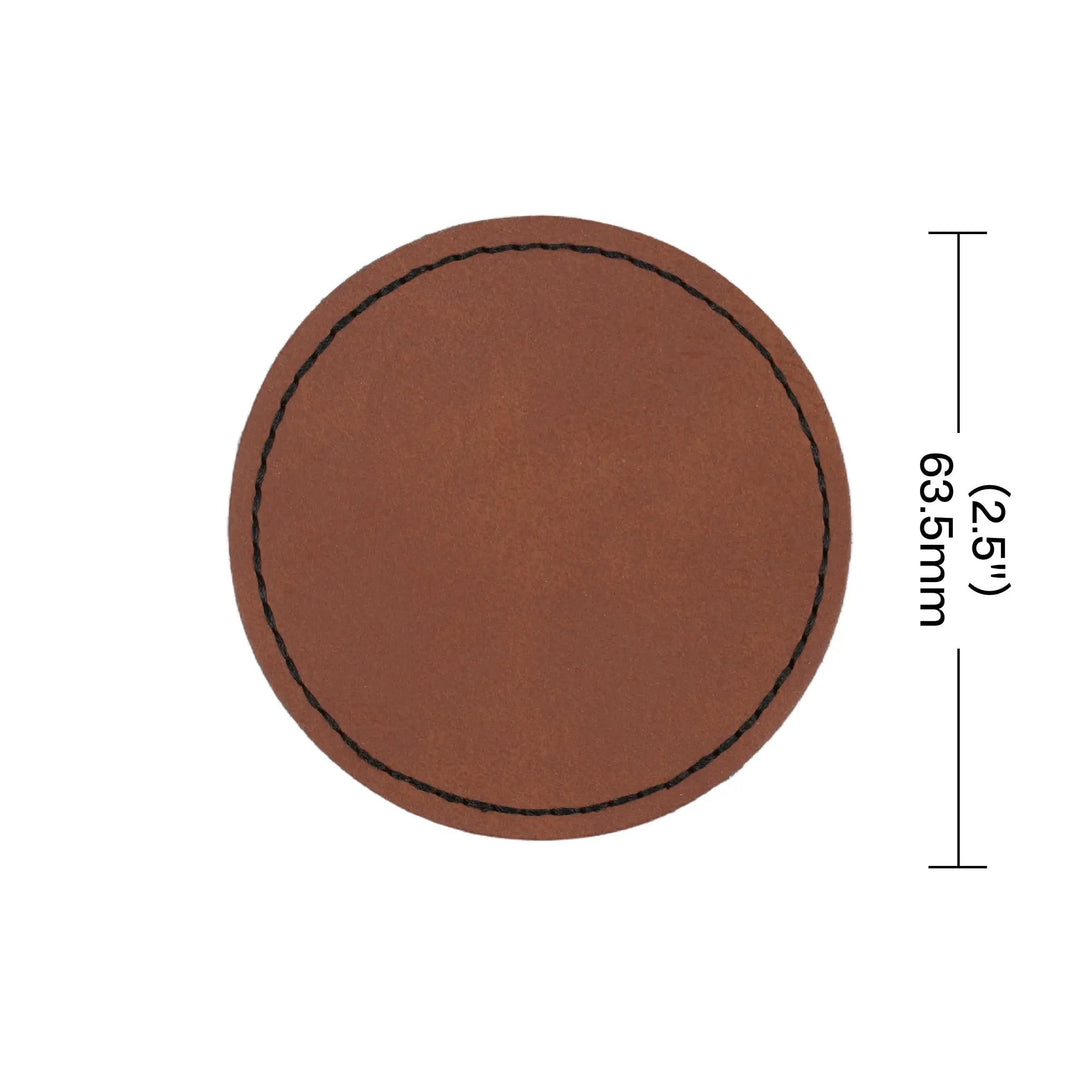 Blank Circular PU Leather Labels / Tags (30pcs) by LaserPecker