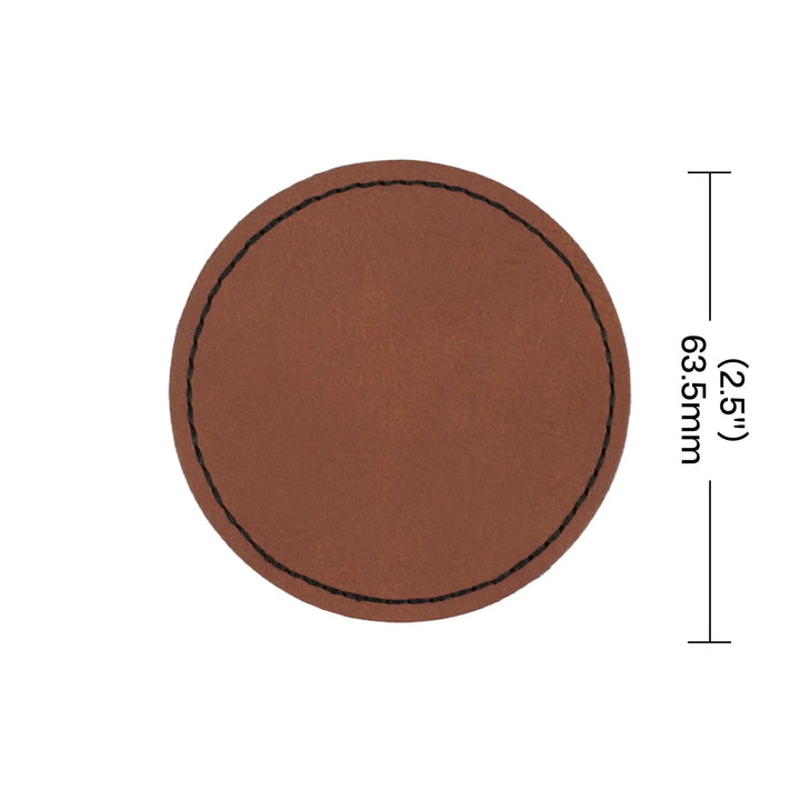 Blank Circular PU Leather Labels / Tags (30pcs) by LaserPecker