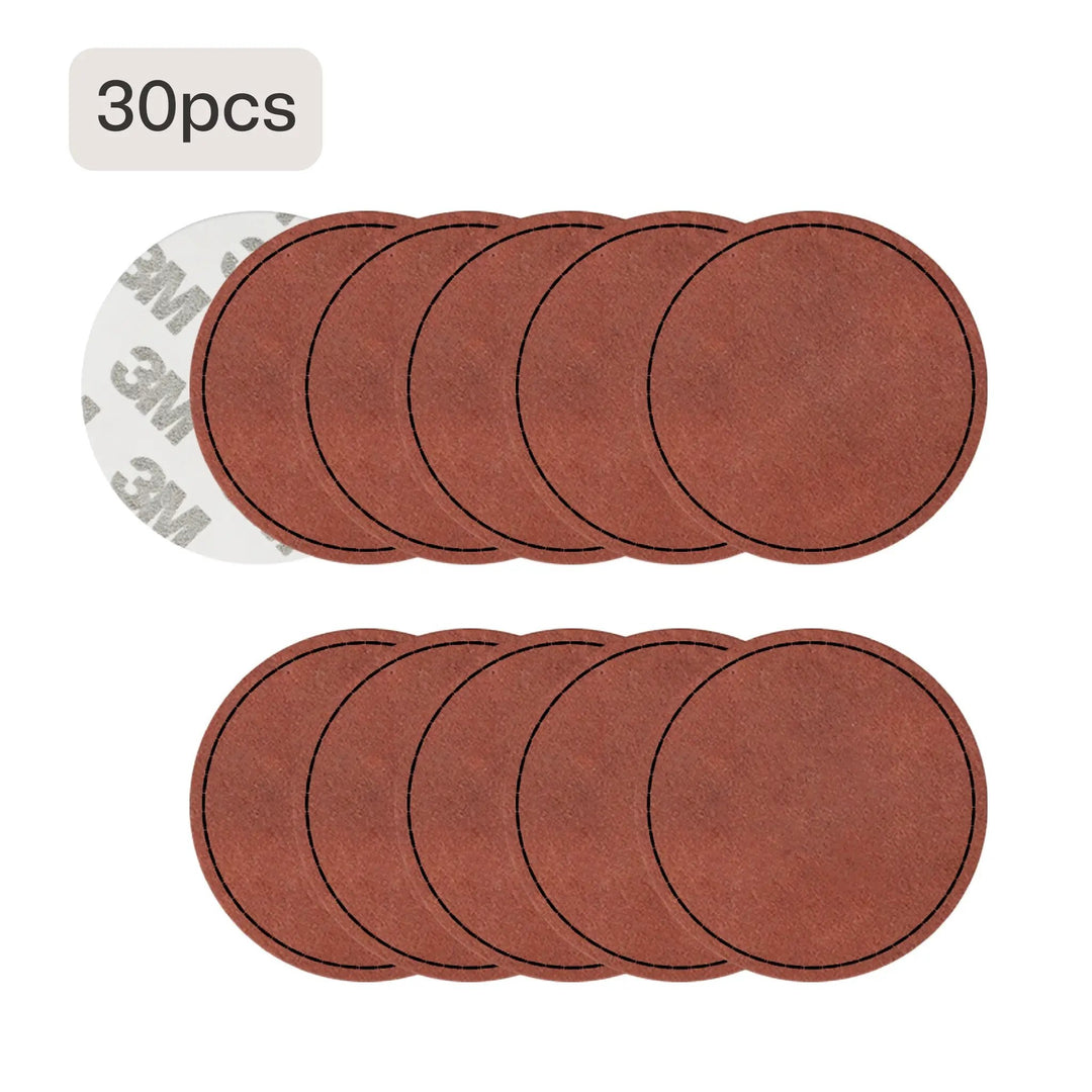 Blank Circular PU Leather Labels / Tags (30pcs) by LaserPecker