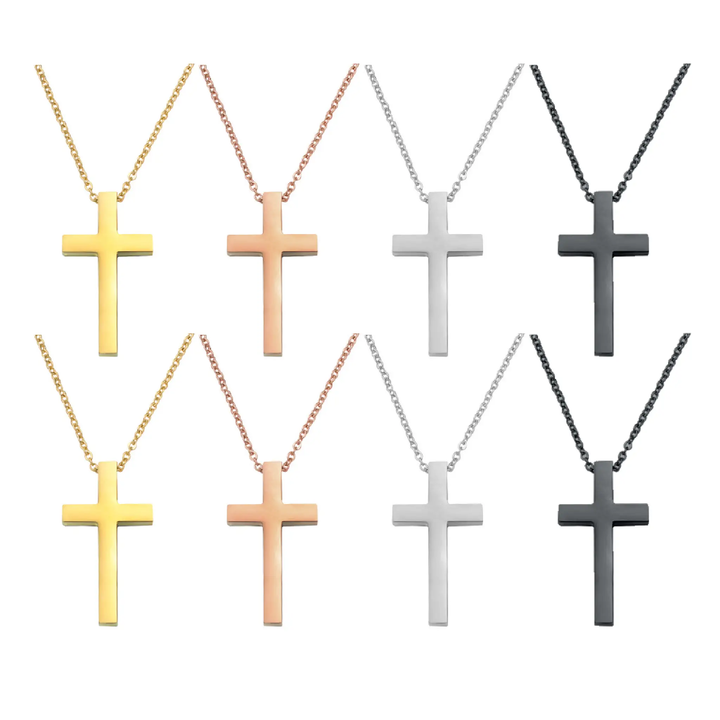 Stainless Steel Cross Pendant Necklace (8pcs) by LaserPecker
