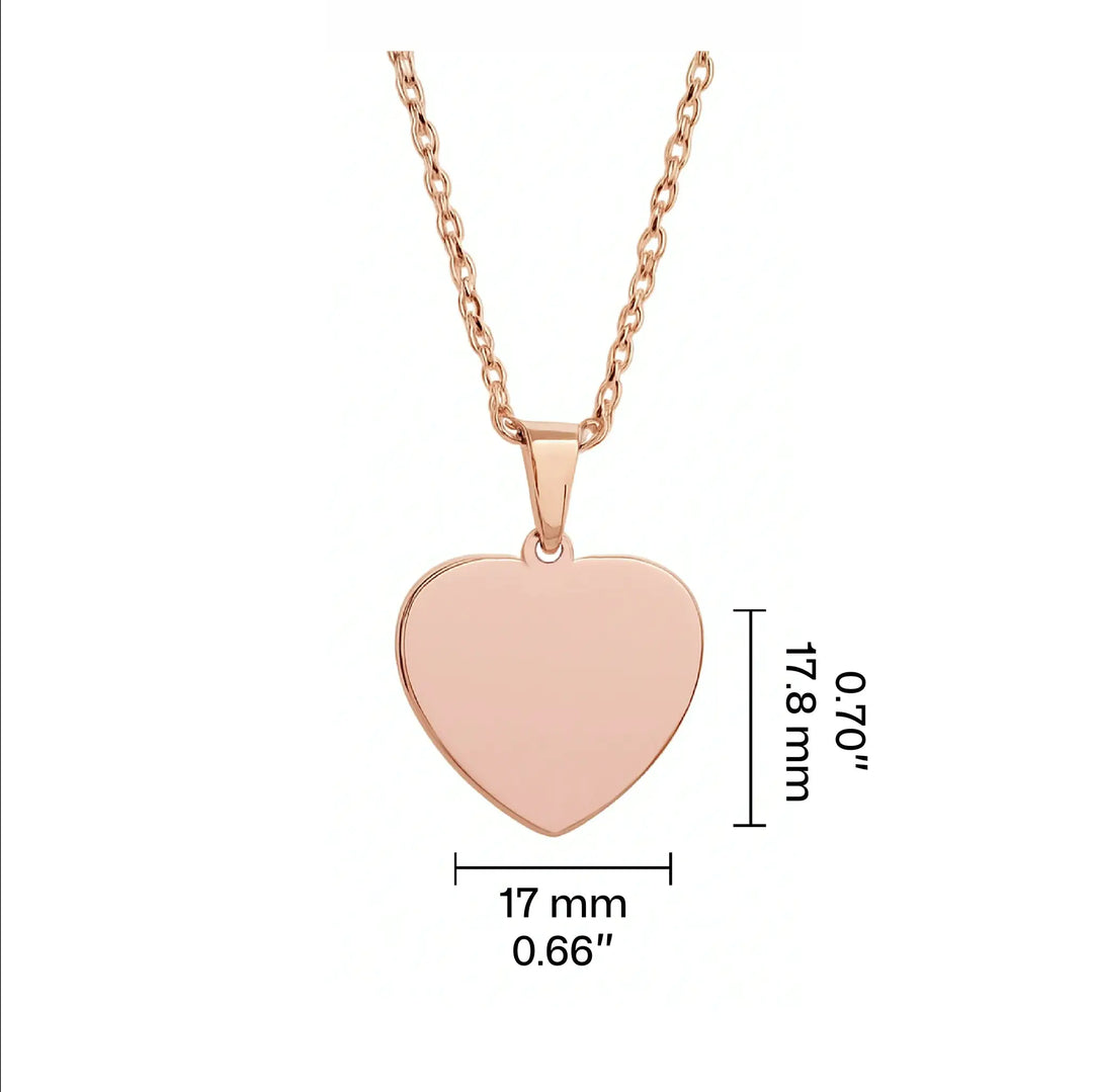 Stainless Steel Heart-Shaped Pendant Necklace (12pcs) by LaserPecker