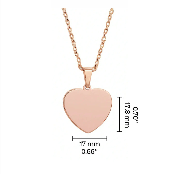 Stainless Steel Heart-Shaped Pendant Necklace (12pcs) by LaserPecker