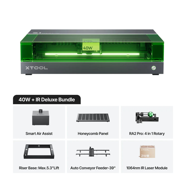 xTool S1 + 1064nm IR Laser Kit: Enclosed Diode Laser Engraver & Cutter by xTool