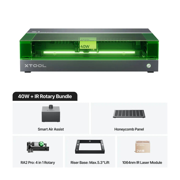xTool S1 + 1064nm IR Laser Kit: Enclosed Diode Laser Engraver & Cutter by xTool