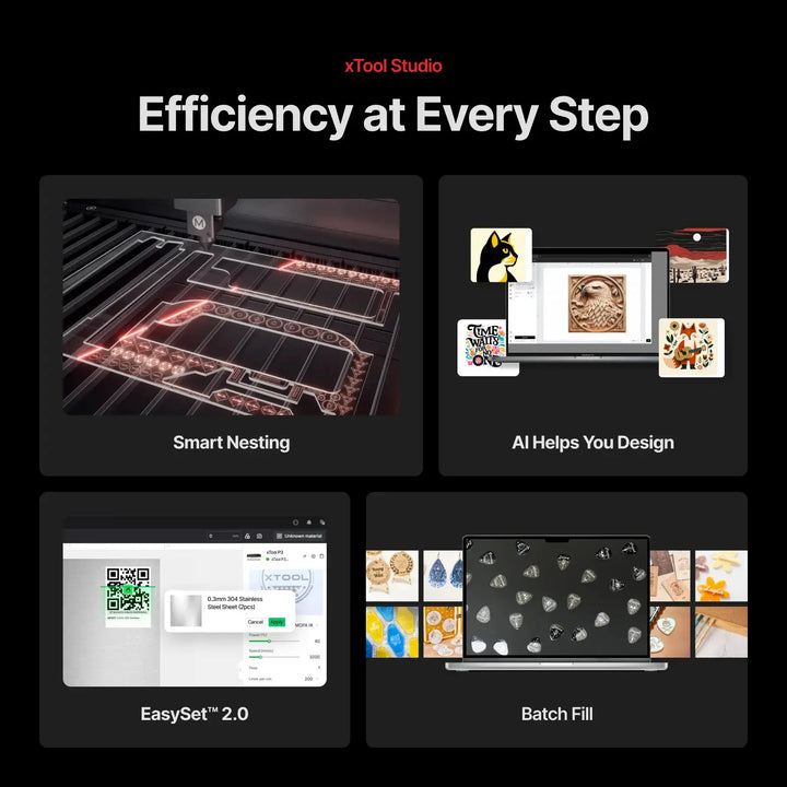 xTool P3 80W Flagship CO2 Laser Cutter with Intelligent Automation by xTool