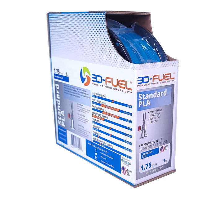 Standard PLA+, Caribbean Blue, 1.75mm by 3D-Fuel