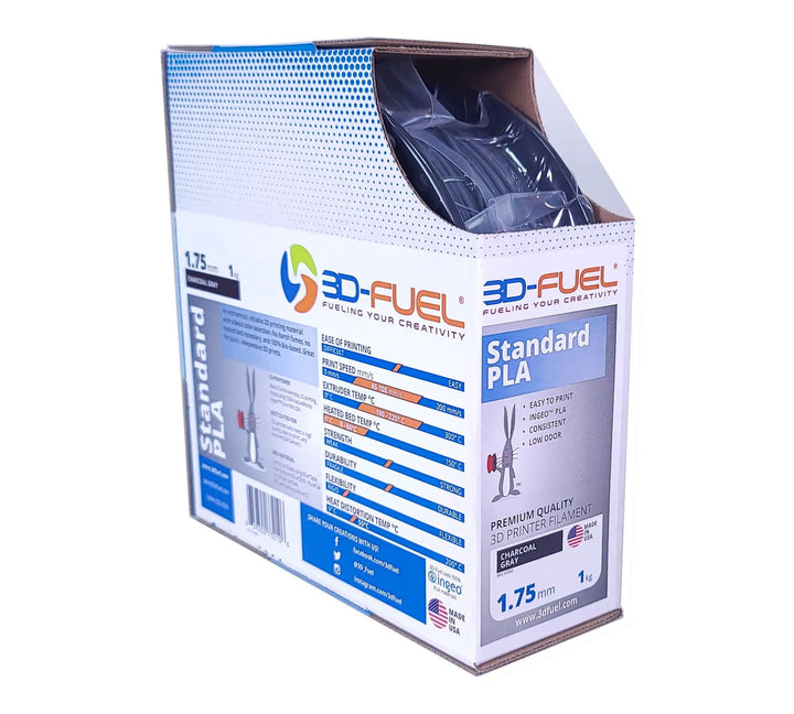 Standard PLA+, Castle Gray, 1.75mm by 3D-Fuel