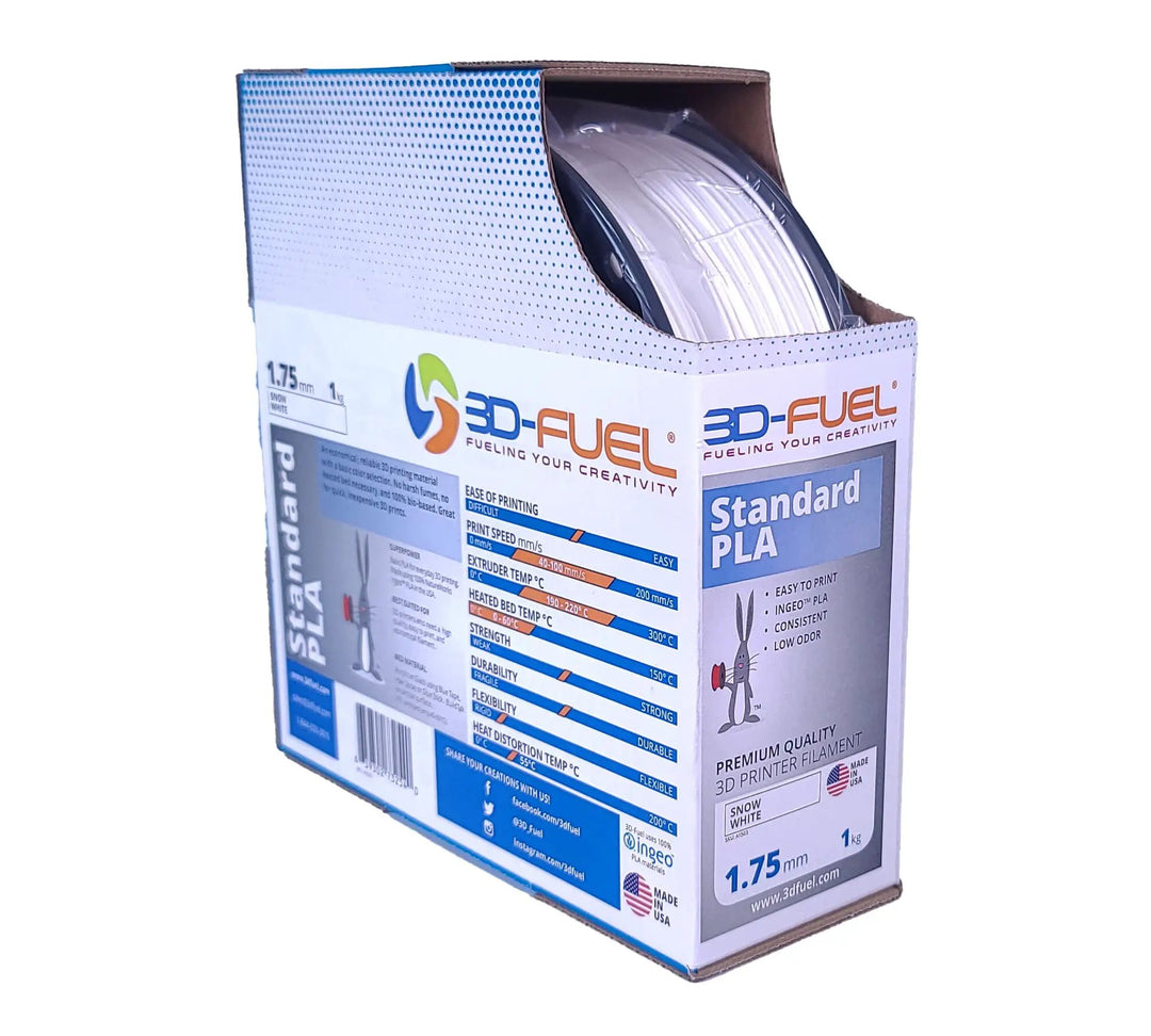 Standard PLA+, Snow White, 1.75mm by 3D-Fuel