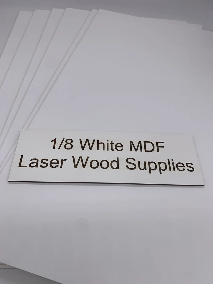 X-Large 1/8 White MDF Sheets / Large Sheets / Perfect for Mira9/Thunder/OMTech by Laser Wood Supplies
