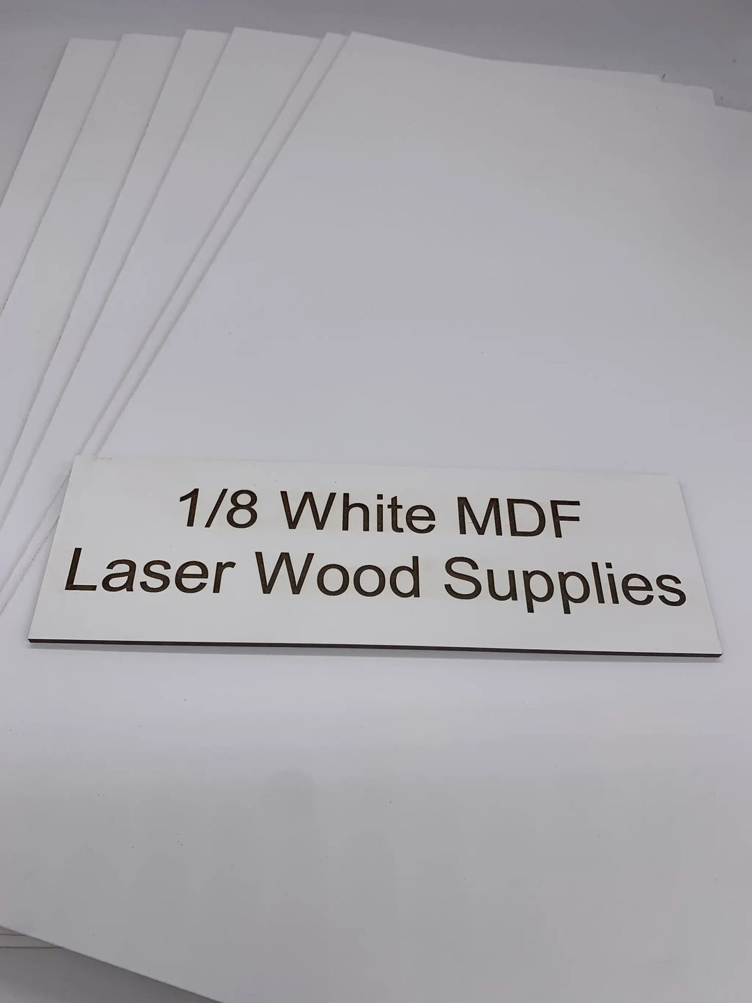 50 SHEETS MIX BOX - 25 BLACK/ 25 WHITE MDF, 1/8 , BULK BOX - FREE UPS SHIPPING by Laser Wood Supplies